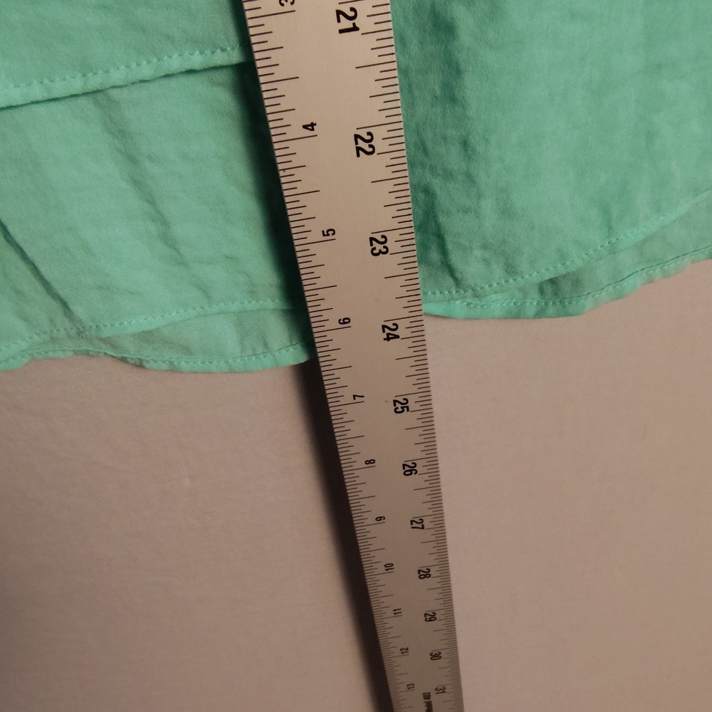 a.n.a A New Approach Mint Green Tiered Sleeveless Tank Top Blouse Back Zip Large - Picture 6 of 10